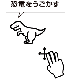 恐竜をうごかす